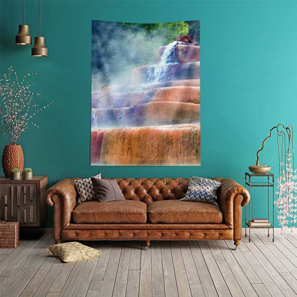 Termal Şelale Görünümlü Duvar Örtüsü 11813