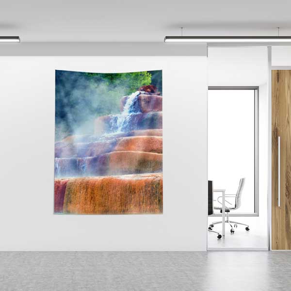 Termal Şelale Görünümlü Duvar Örtüsü 11813