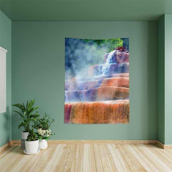 Termal Şelale Görünümlü Duvar Örtüsü 11813