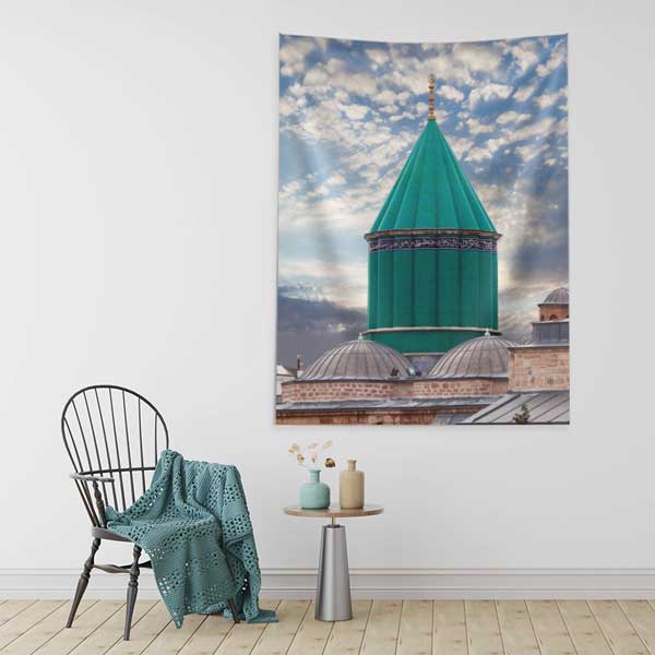 Mevlana Türbesi Yeşil Kubbe Duvar Örtüsü 11822