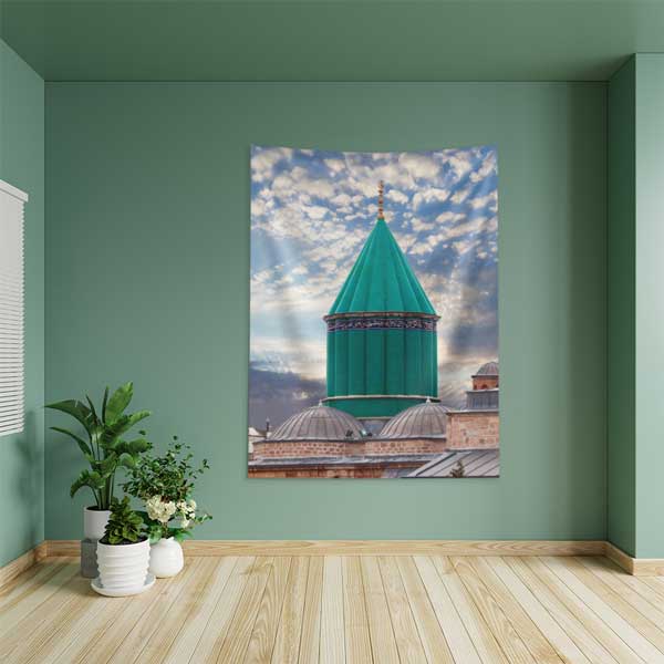Mevlana Türbesi Yeşil Kubbe Duvar Örtüsü 11822