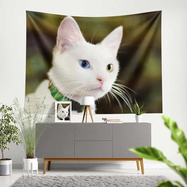 Yukarıdan Bakış Kanyon Nehri ve Kano Sahnesi Duvar Örtüsü Kumaş Baskı 11668