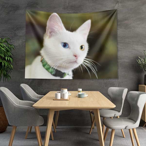 Yukarıdan Bakış Kanyon Nehri ve Kano Sahnesi Duvar Örtüsü Kumaş Baskı 11668