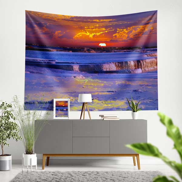 tapestry-wall-decor-11700-00 Gün Batımı Pamukkale Travertenleri Duvar Örtüsü 11700