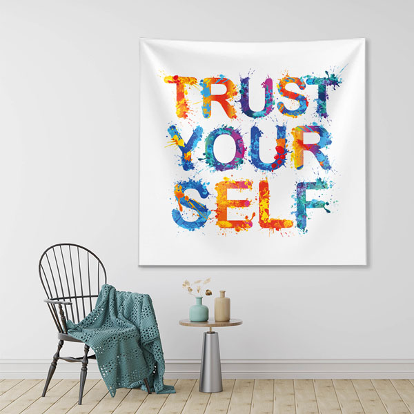 Motivasyon Duvar Örtüsü - Trust Yourself 7616