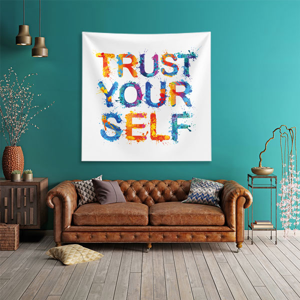 Motivasyon Duvar Örtüsü - Trust Yourself 7616