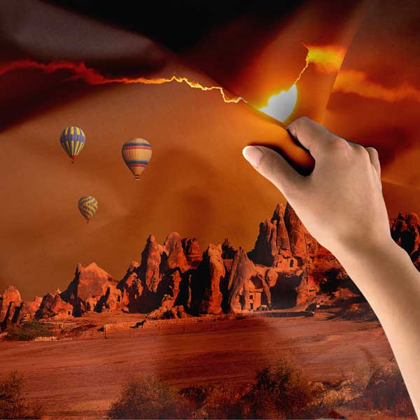 Kapadokya Gün Batımı ve Balonlar Duvar Örtüsü 11750