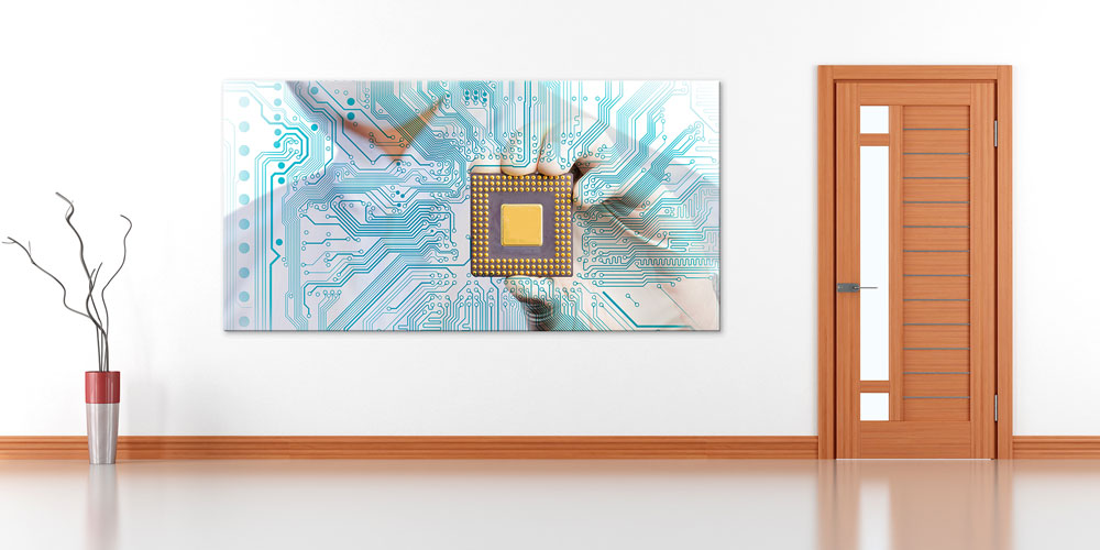 Mikroçip ve Devre Sanatı Temalı Teknoloji Duvar Dekoru 7807