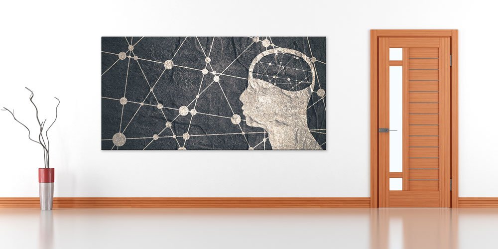 Yapay Zeka ve Ağ Bağlantıları Temalı Modern Duvar Sanatı 7808