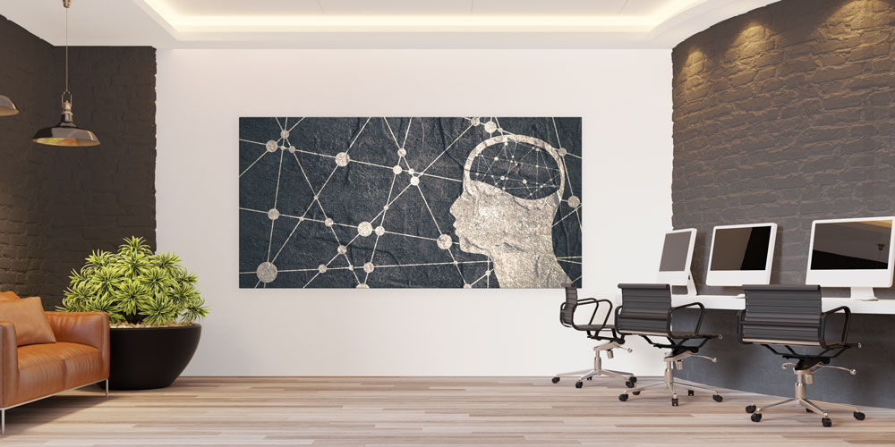 Yapay Zeka ve Ağ Bağlantıları Temalı Modern Duvar Sanatı 7808