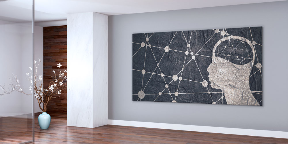 Yapay Zeka ve Ağ Bağlantıları Temalı Modern Duvar Sanatı 7808