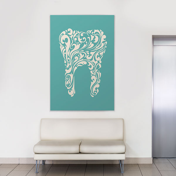 Sanatsal Desenli Diş İllüstrasyonu Temalı Kanvas Duvar Tablosu – 1148