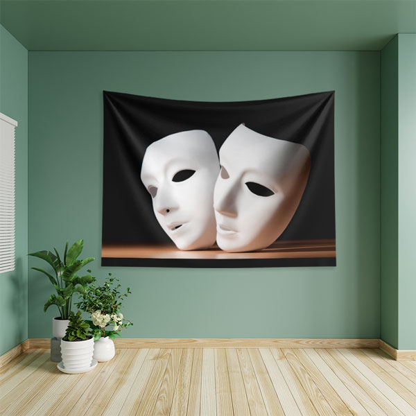 Tiyatro Maskeleri Duvar Örtüsü 8274