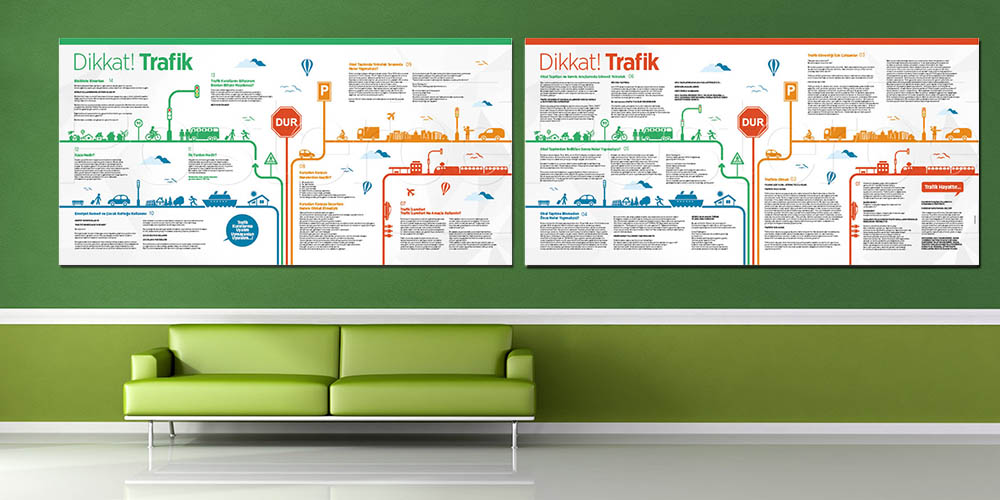 Kapsamlı Trafik Eğitimi Panosu A-704