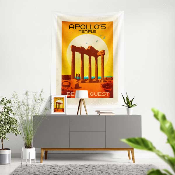 Side Apollon Tapınağı Temalı Duvar Örtüsü 11831