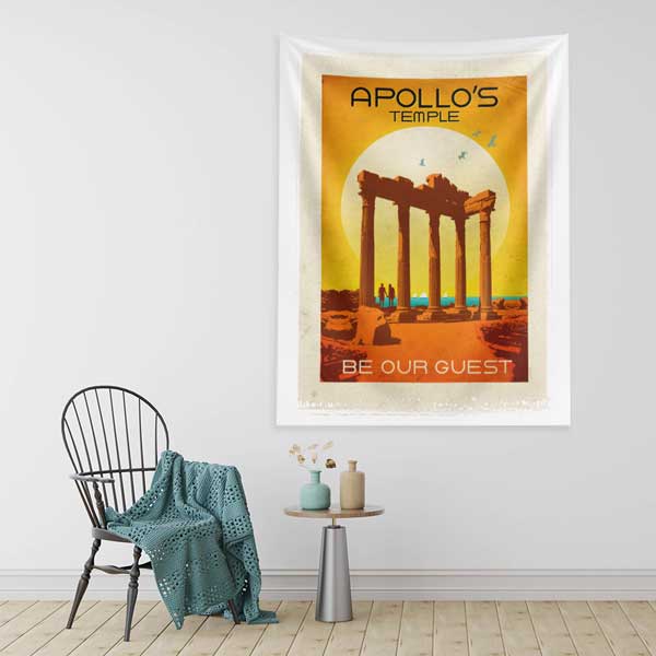 Side Apollon Tapınağı Temalı Duvar Örtüsü 11831