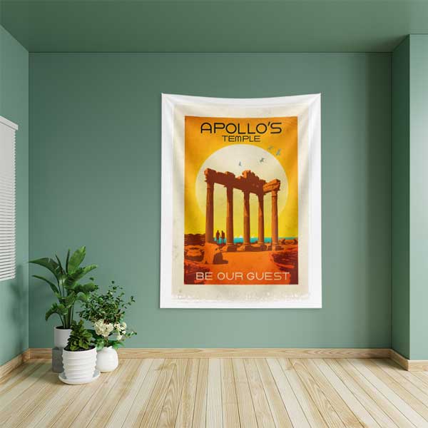 Side Apollon Tapınağı Temalı Duvar Örtüsü 11831