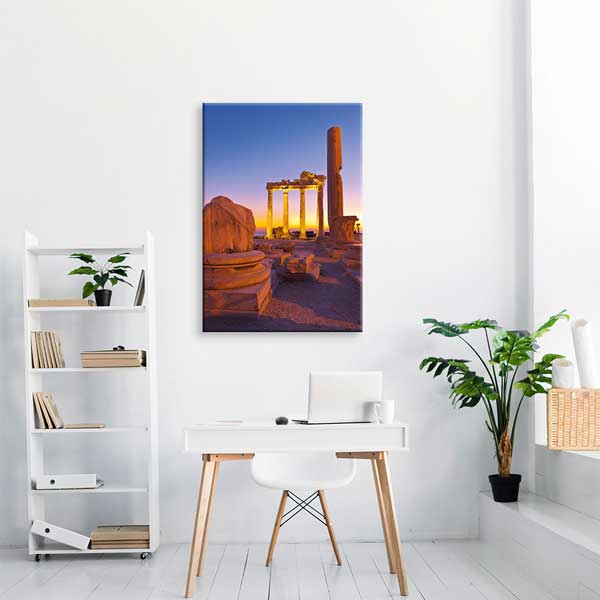 turizm-duvar-dekoru-12062-01 Gün Batımında Antik Sütunlar Manzarası Kanvas Tablo 12062