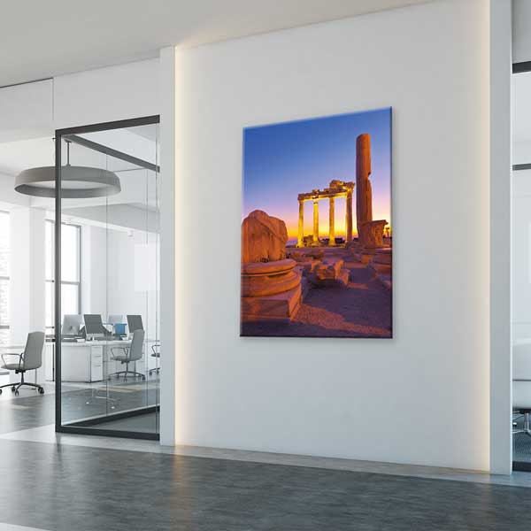 turizm-duvar-dekoru-12062-03 Gün Batımında Antik Sütunlar Manzarası Kanvas Tablo 12062