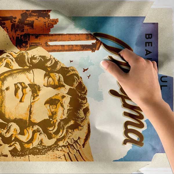 Didyma Apollon Tapınağı Temalı Duvar Örtüsü 11834