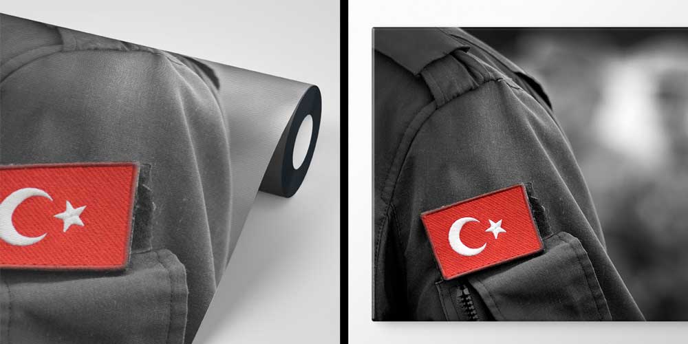 Siyah Beyaz Üniforma Üzerinde Türk Bayrağı Arma Duvar Kağıdı 10984