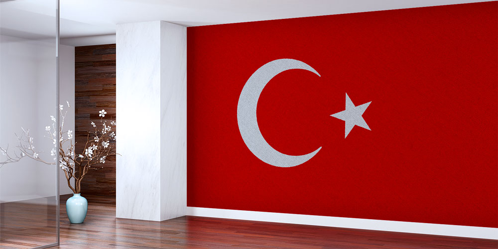 Doku Efektli Türk Bayrağı Duvar Kağıdı 7749