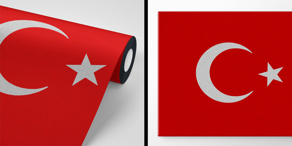 Doku Efektli Türk Bayrağı Duvar Kağıdı 7749