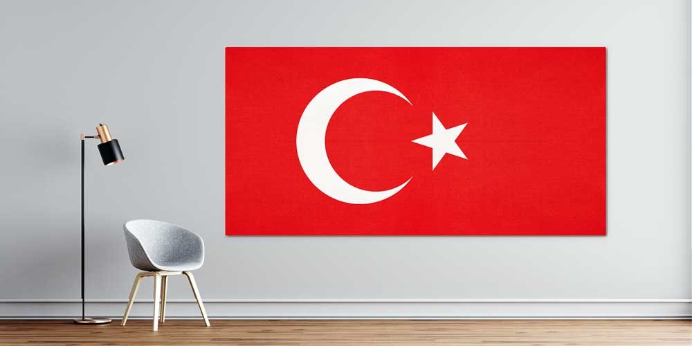 turk-bayragi-duvar-dekoru-7864-00 Klasik Türk Bayrağı Duvar Dekoru Büyük Ebatlı Dekoratif Baskı 7864