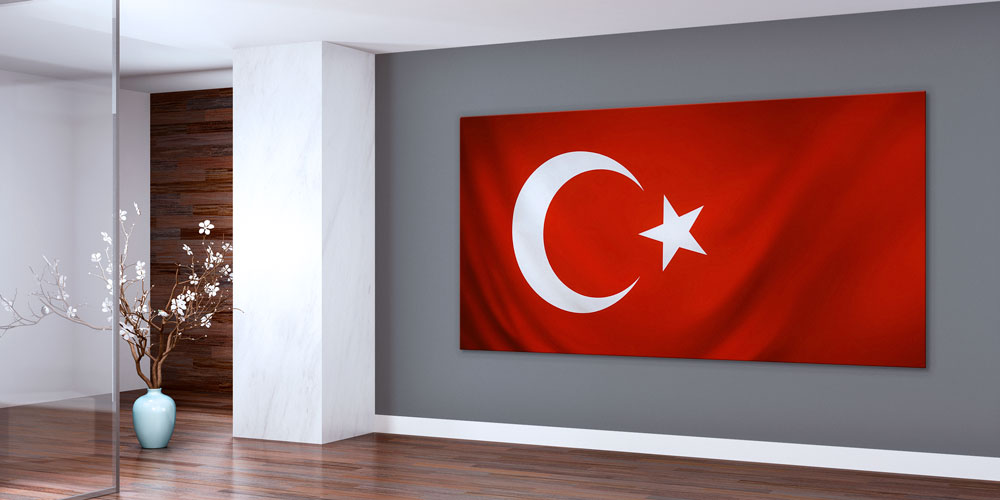 Türk Bayrağı Duvar Dekoru Büyük Ebatlı Dekoratif Baskı 7868