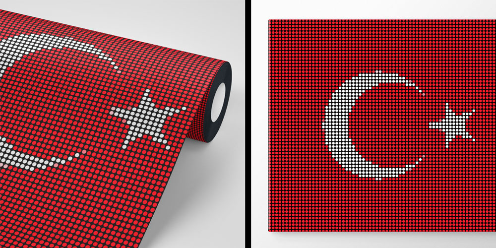 Modern Pikselli Türk Bayrağı Duvar Kağıdı 7748