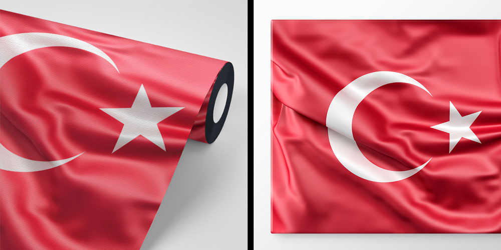 Türk Bayrağı Saten Duvar Kağıdı 7755