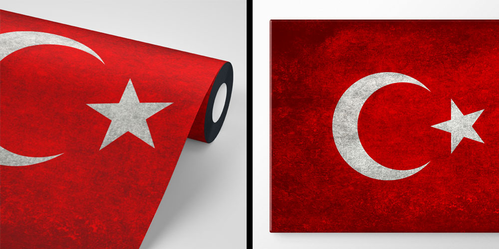 Türk Bayrağı Dokulu Duvar Kağıdı 7761