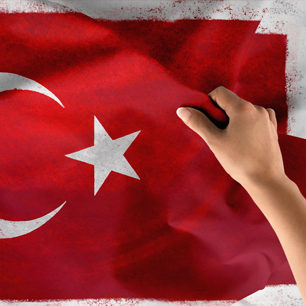 Vintage Türk Bayrağı Duvar Örtüsü 7764