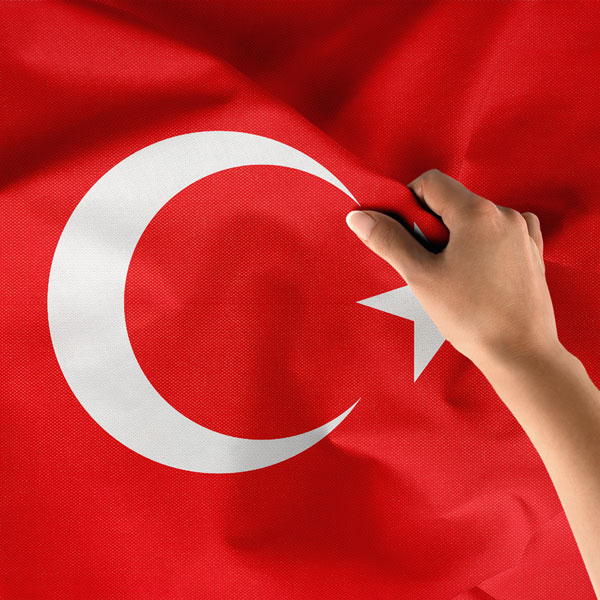 Düz Zemin Türk Bayrağı Duvar Örtüsü 7772