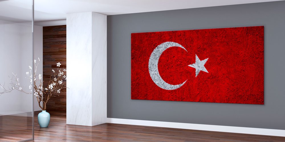 turk-bayragi-duvar-panosu-7863-05 Doku Efektli Türk Bayrağı Duvar Panosu Büyük Ebatlı Dekoratif Baskı 7863