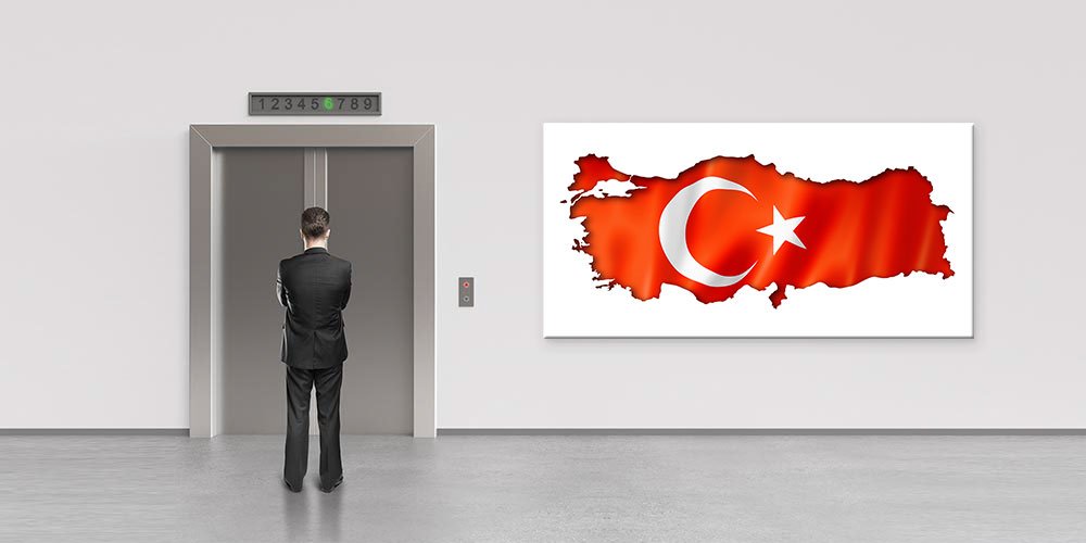 Türkiye Haritası Üzerinde Türk Bayrağı Duvar Panosu Büyük Ebatlı Dekoratif Baskı 7869
