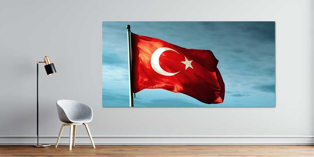 turk-bayragi-duvar-sanati-7856-00 Türk Bayrağı Duvar Dekoru Büyük Ebatlı Dekoratif Baskı 7856