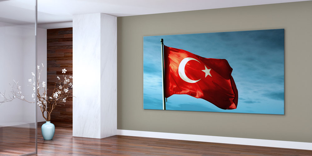 Türk Bayrağı Duvar Dekoru Büyük Ebatlı Dekoratif Baskı 7856