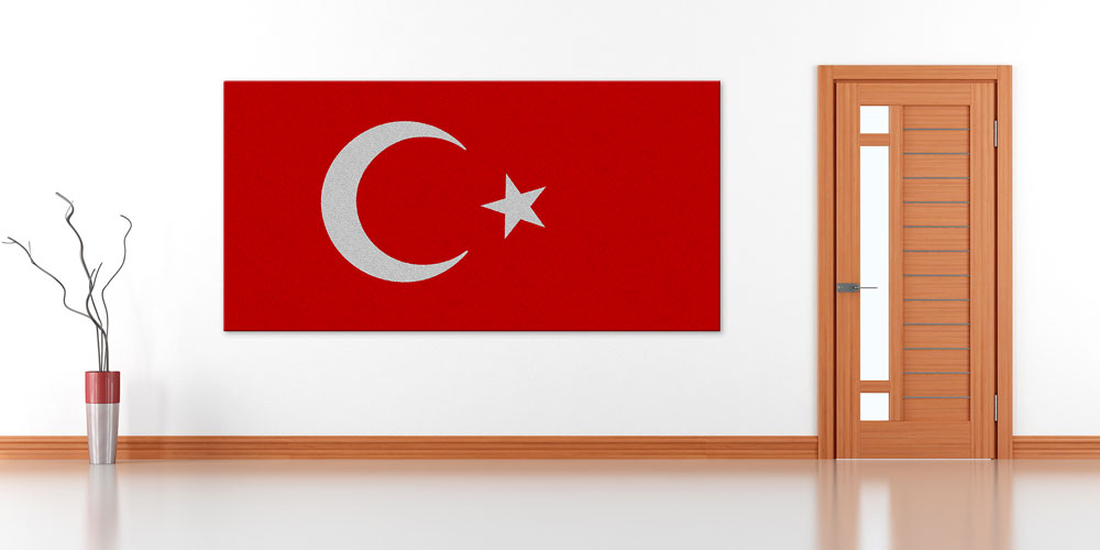 Minimal Türk Bayrağı Duvar Dekoru Büyük Ebatlı Dekoratif Baskı 7858