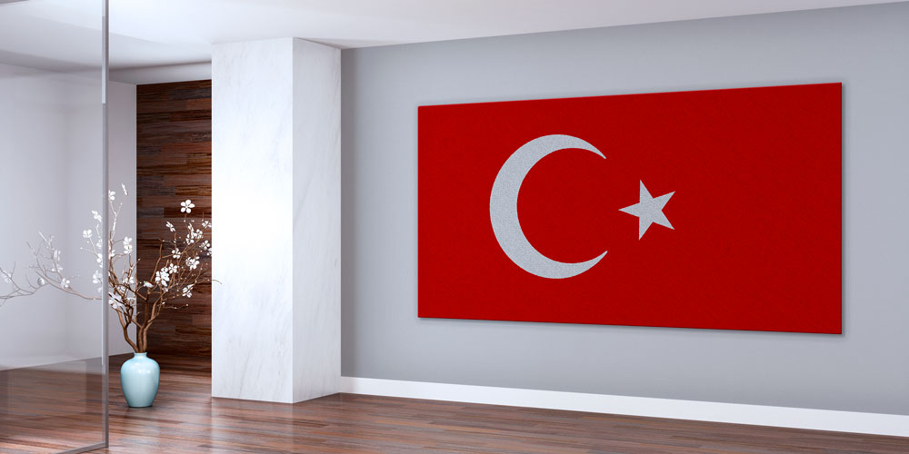 Minimal Türk Bayrağı Duvar Dekoru Büyük Ebatlı Dekoratif Baskı 7858