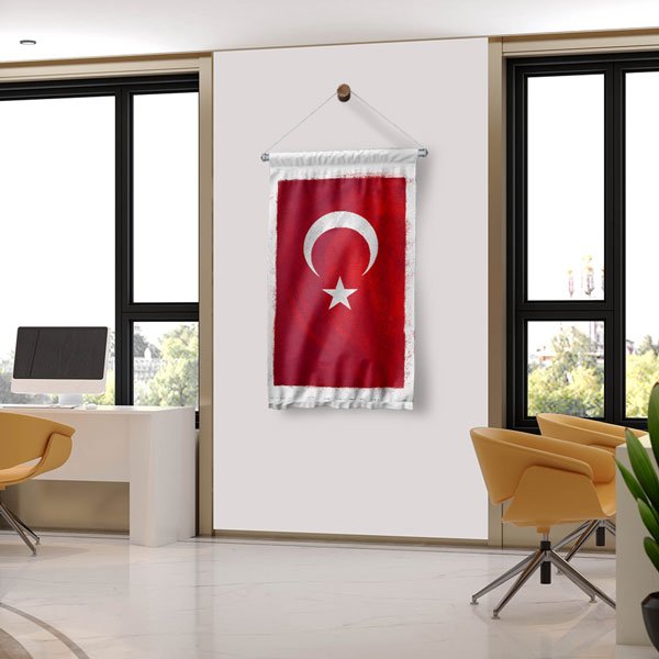 turk-bayragi-flama-7776-04 Vintage Türk Bayrağı Duvar Flaması 7776
