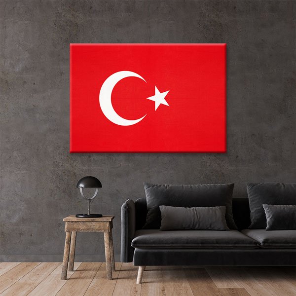 turk-bayragi-tablo-7735-02 Klasik Türk Bayrağı Kanvas Tablo Duvar Dekoru 7735