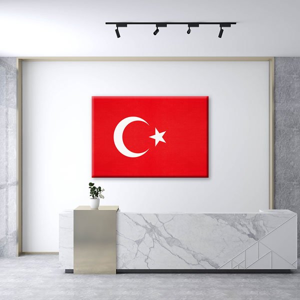 turk-bayragi-tablo-7735-05 Klasik Türk Bayrağı Kanvas Tablo Duvar Dekoru 7735