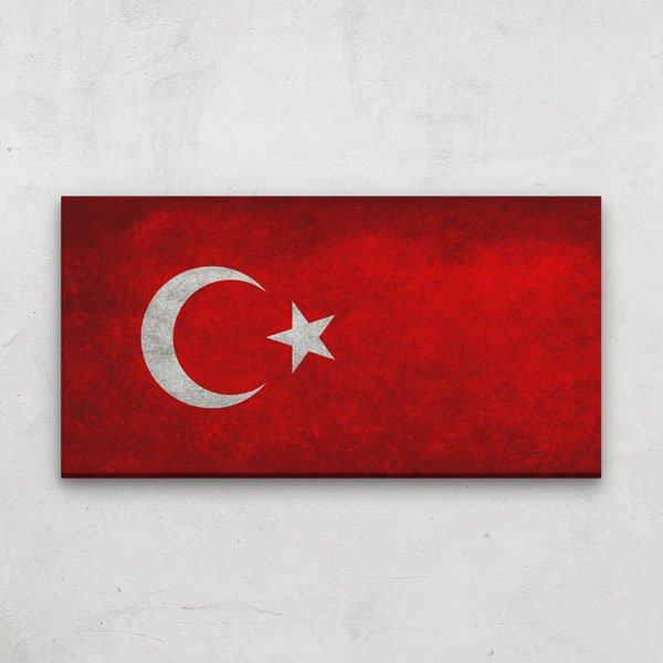 turk-bayragi-tablolar-7739-00 Klasik Türk Bayrağı Kanvas Tablo Vatan Temalı Duvar Dekoru – 7739