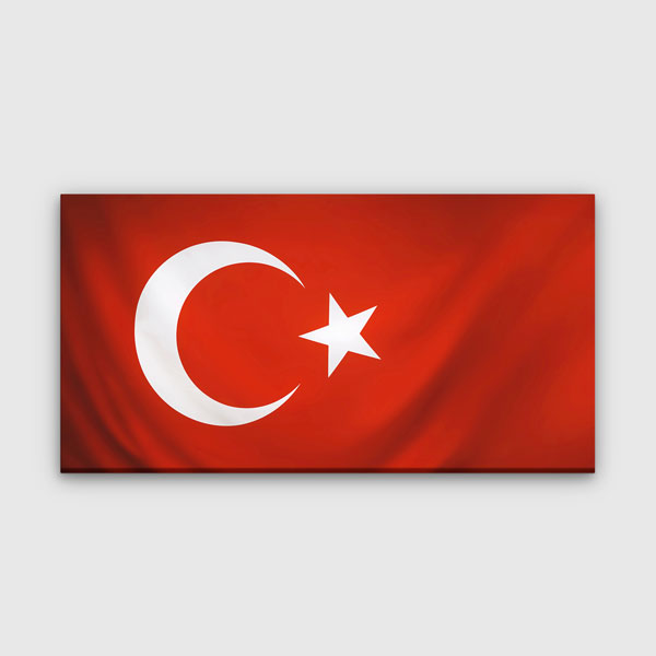 Dalgalanan Türk Bayrağı Kanvas Tablo Vatan Temalı Duvar Dekoru – 7740