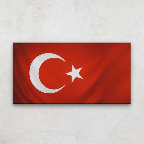 turk-bayragi-tablosu-7740-00 Dalgalanan Türk Bayrağı Kanvas Tablo Vatan Temalı Duvar Dekoru – 7740