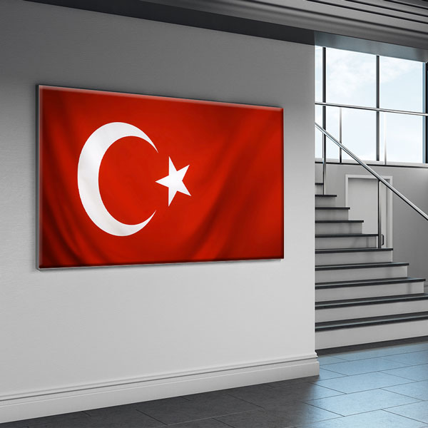 Dalgalanan Türk Bayrağı Kanvas Tablo Vatan Temalı Duvar Dekoru – 7740