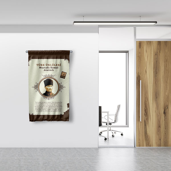 Mustafa Kemal Atatürk Duvar Flaması 8160