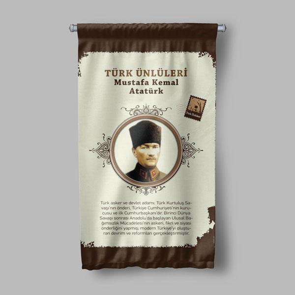 Mustafa Kemal Atatürk Duvar Flaması 8160