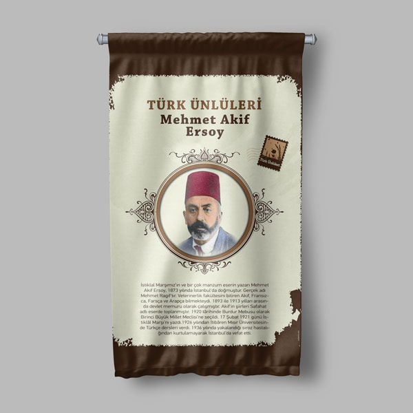 Mehmet Akif Ersoy Duvar Flaması 8157